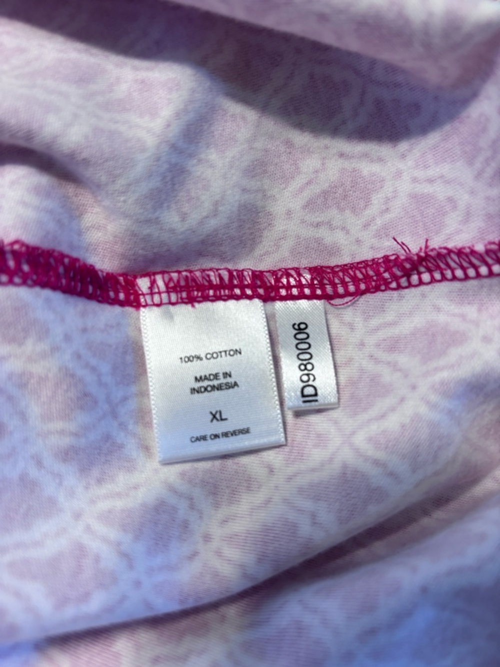 New York & Company Fuchsia and White Geometric V-Neck Dress - Picture 6 of 6